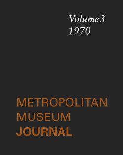 "The Department of Greek and Roman Art: Triumphs and Tribulations": Metropolitan Museum Journal, v. 3 (1970)
