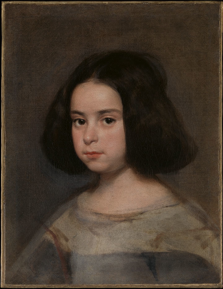 Un retrato de Velázquez de una muchacha joven, después del tratamiento de la conservación