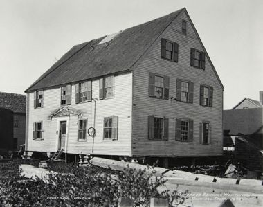 Black and white photograph of a house