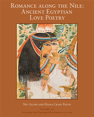 Cover for the Love Poetry Facsimile exhibition from 2015