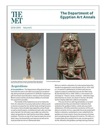 Egyptian Art Annals 2018 to 2019