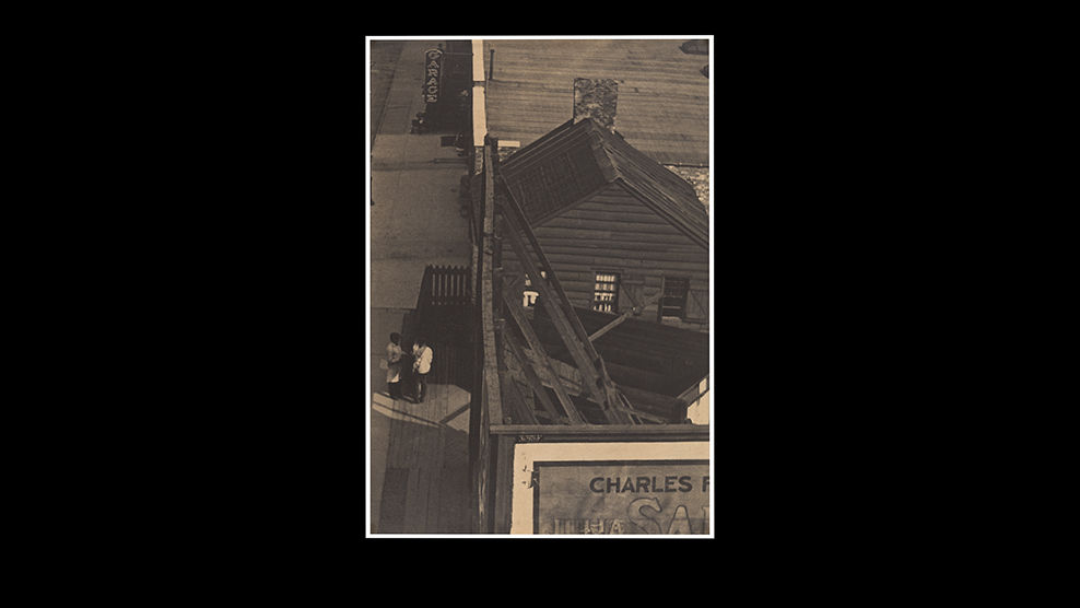 Paul Strand (American, 1890–1976). <em>From the Viaduct, New York</em>, 1916. Platinum print, 13 1/4 x 9 1/4 in. (33.5 x 23.5 cm). <br/ >Promised Gift of Ann Tenenbaum and Thomas H. Lee. © Paul Strand Archive/Aperture Foundation