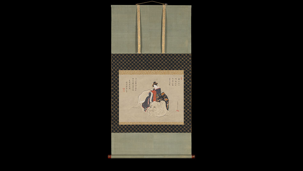 Painting by Katsukawa Shunshō, ca. 1770–80; with inscription by the monk Butsumo Esen, 1820s–1830s