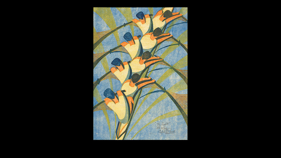 Cyril E. Power (British, 1872–1951). <em>The Eight</em>, 1930. Linocut. Gift of Leslie and Johanna Garfield, in celebration of the Museum’s 150th Anniversary, 2019 (2019.415). © Estate of Cyril Power. All Rights Reserved, 2020 / Bridgeman Images