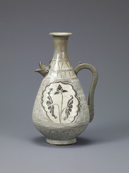 Ewer with Dragon-Fish Head and Lotus Decoration