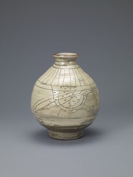 Bottle with Decoration of Birds