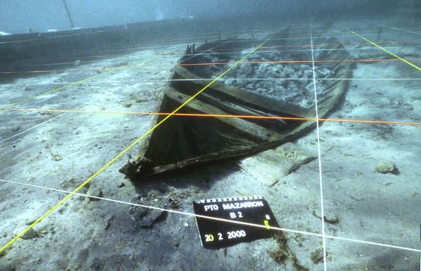 A Phoenician shipwreck at Mazarrón, off the coast of Spain