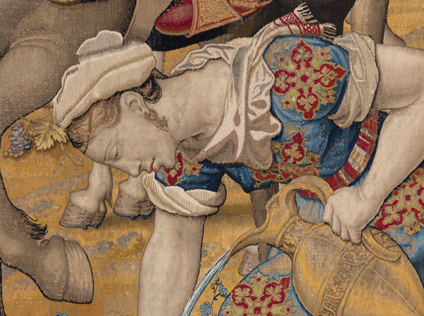 Detail of woman pouring water
