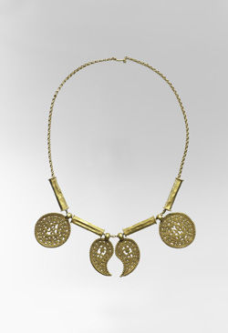 Gold Necklace with Pendants