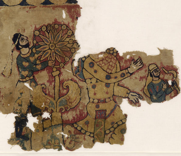 Fragments of a Wall Hanging with Figures in Persian Dress