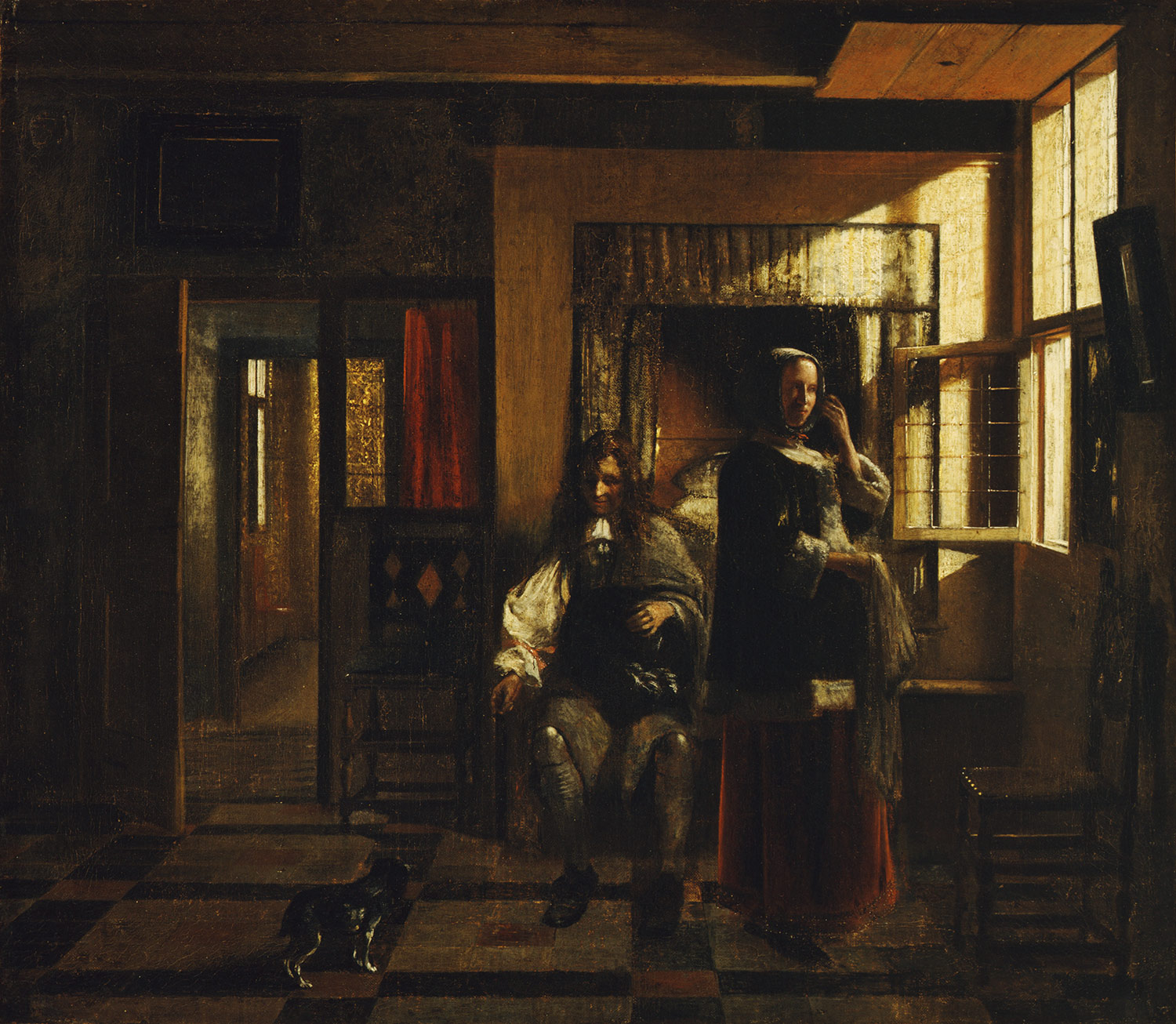 Pieter de Hooch (Dutch, 1629–1684) Oil on canvas. 21 5/8 x 24 3/4 in. Pieter de Hooch (Dutch, 1629–1684) Oil on canvas. 21 5/8 x 24 3/4 in.