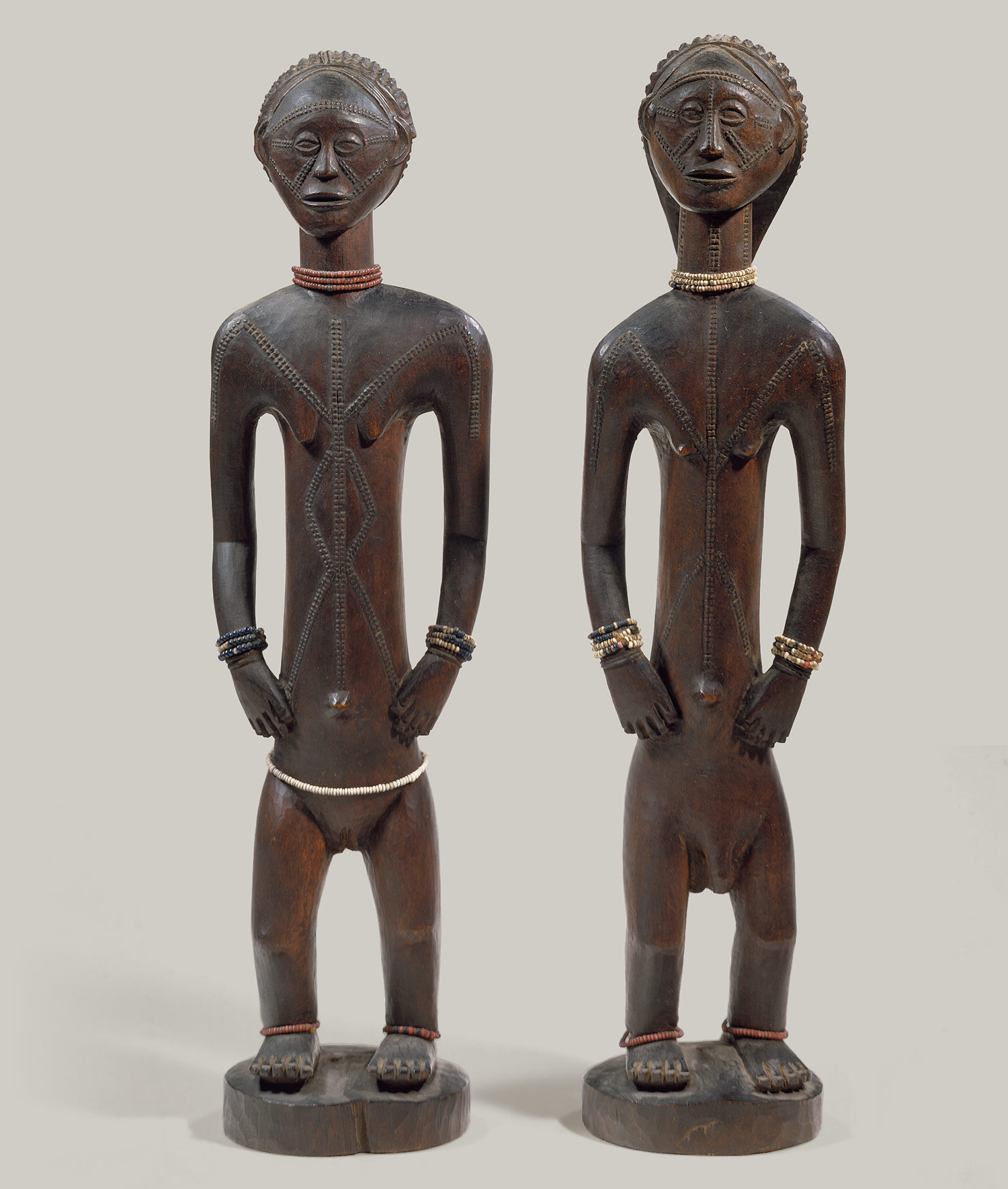 Standing Male and Female Figures, ca. 18th-19th century from the Democratic Republic of Congo.  Courtesy of the Heilbrunn Timeline from the Metropolitan Museum of Art.