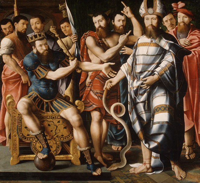 Master of the Dinteville Allegory: Moses and Aaron before Pharaoh ... Master of the Dinteville Allegory: Moses and Aaron before Pharaoh ...