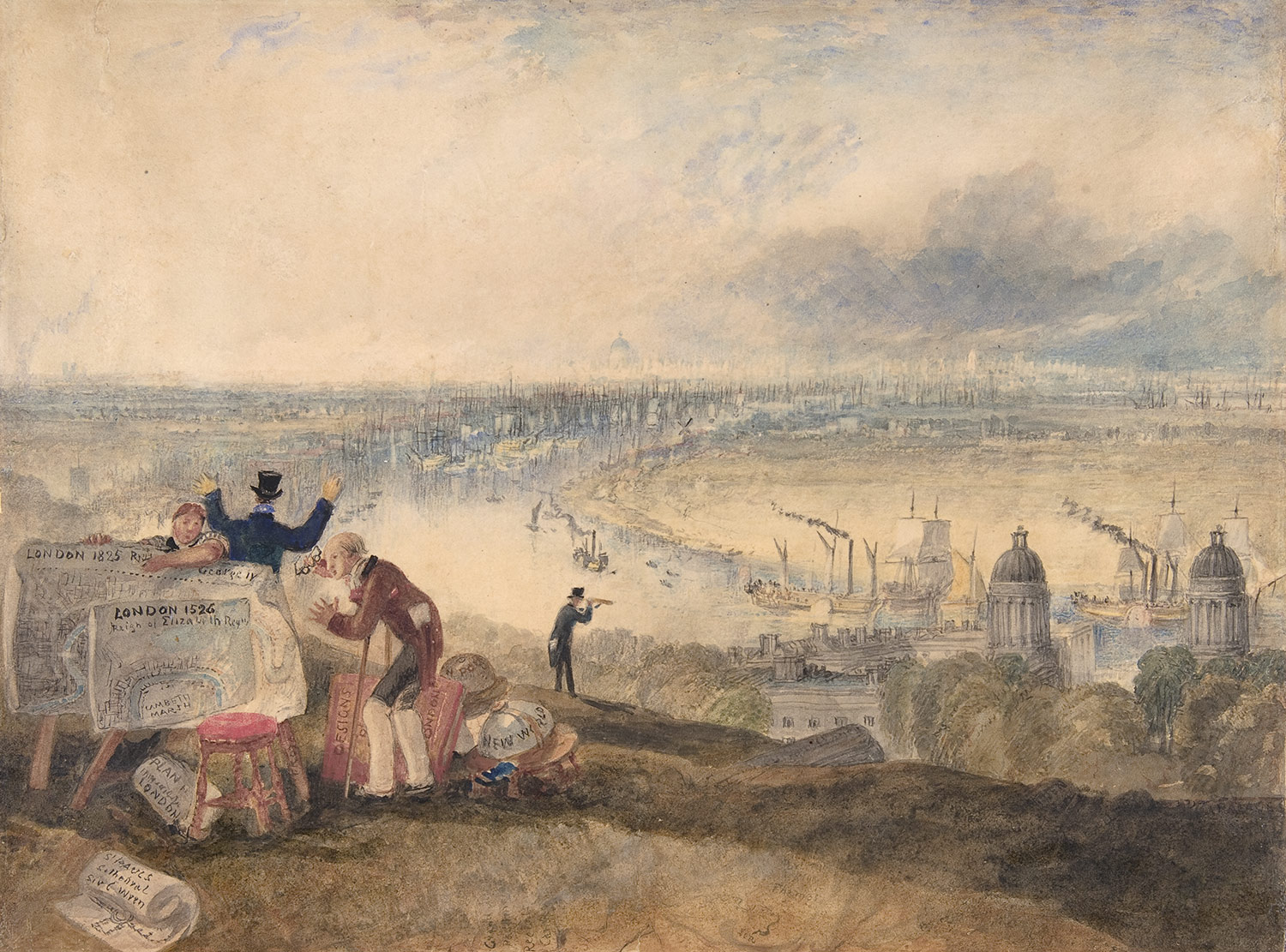 Topography Of London. View of London from Greenwich,