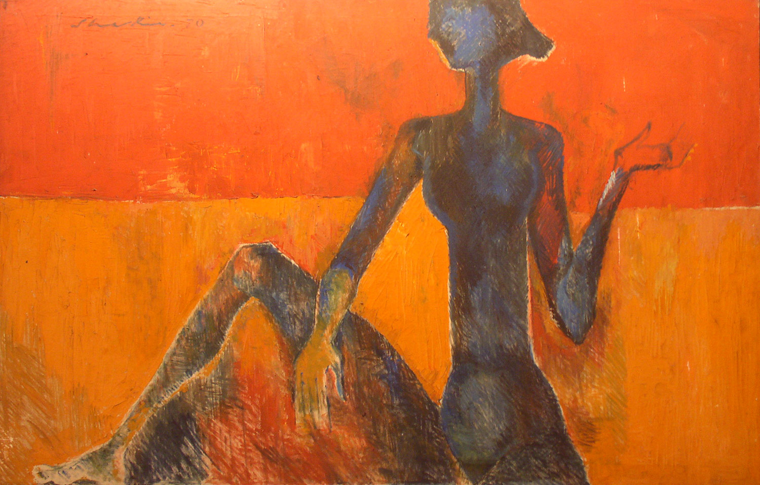 Seated Nude in Blue, 1970