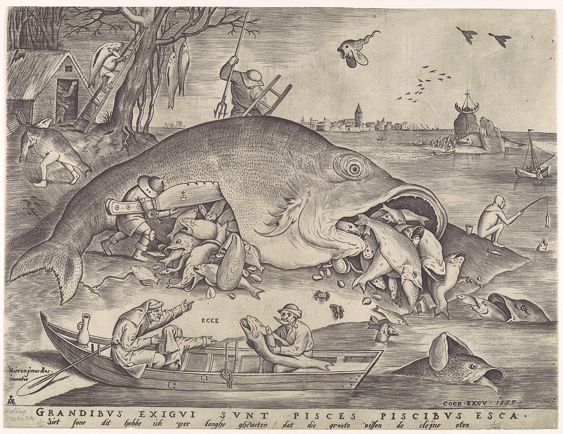 'Big Fish Eat Little Fish', image by Bruegel