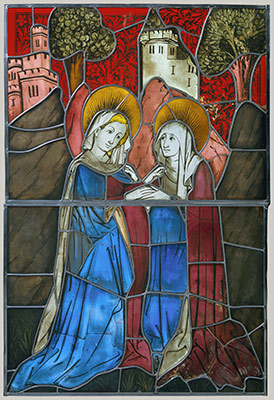 Stained Glass Panel with the Visitation