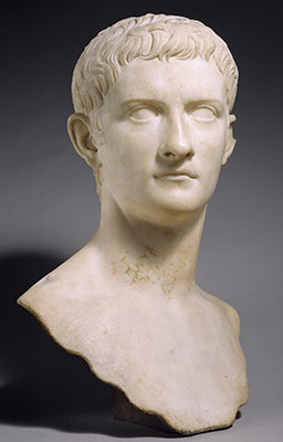 Marble portrait bust of the emperor Gaius, known as Caligula