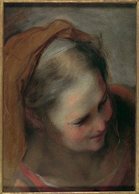 Head of an Old Woman Looking to Lower Right