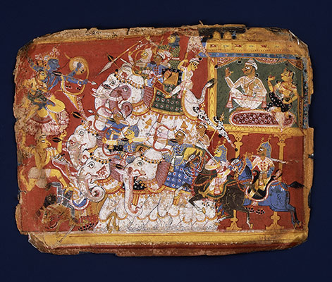 Krishna Battles the Armies of the Demon Naraka: Page from a Bhagavata Purana Manuscript