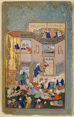 Allegory of Worldly and Otherworldly Drunkenness, Folio from the Divan of Hafiz