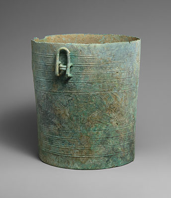 Situla with design of ships