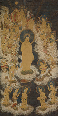 Welcoming Descent of Amida and Bodhisattvas
