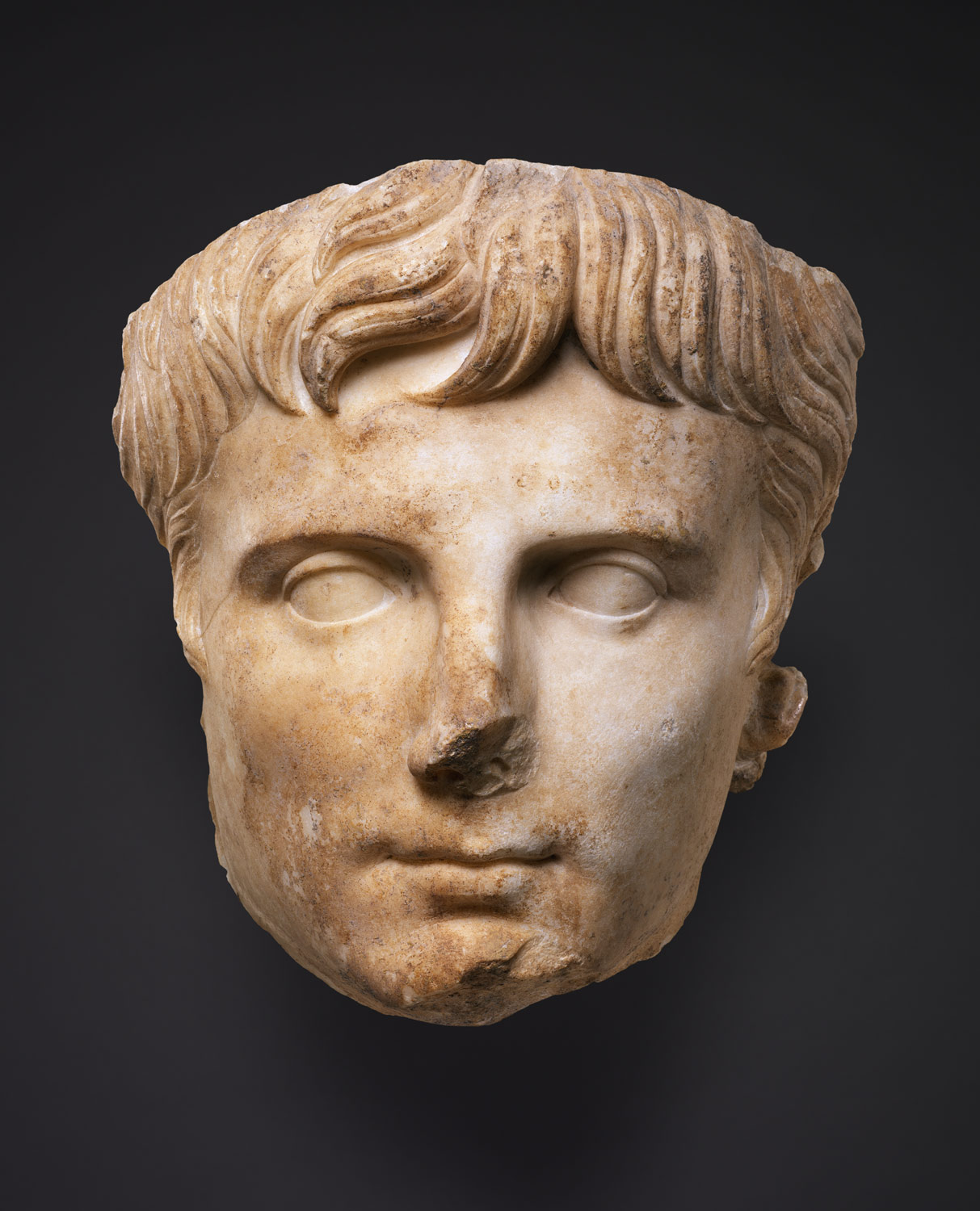 Marble portrait of the emperor Augustus