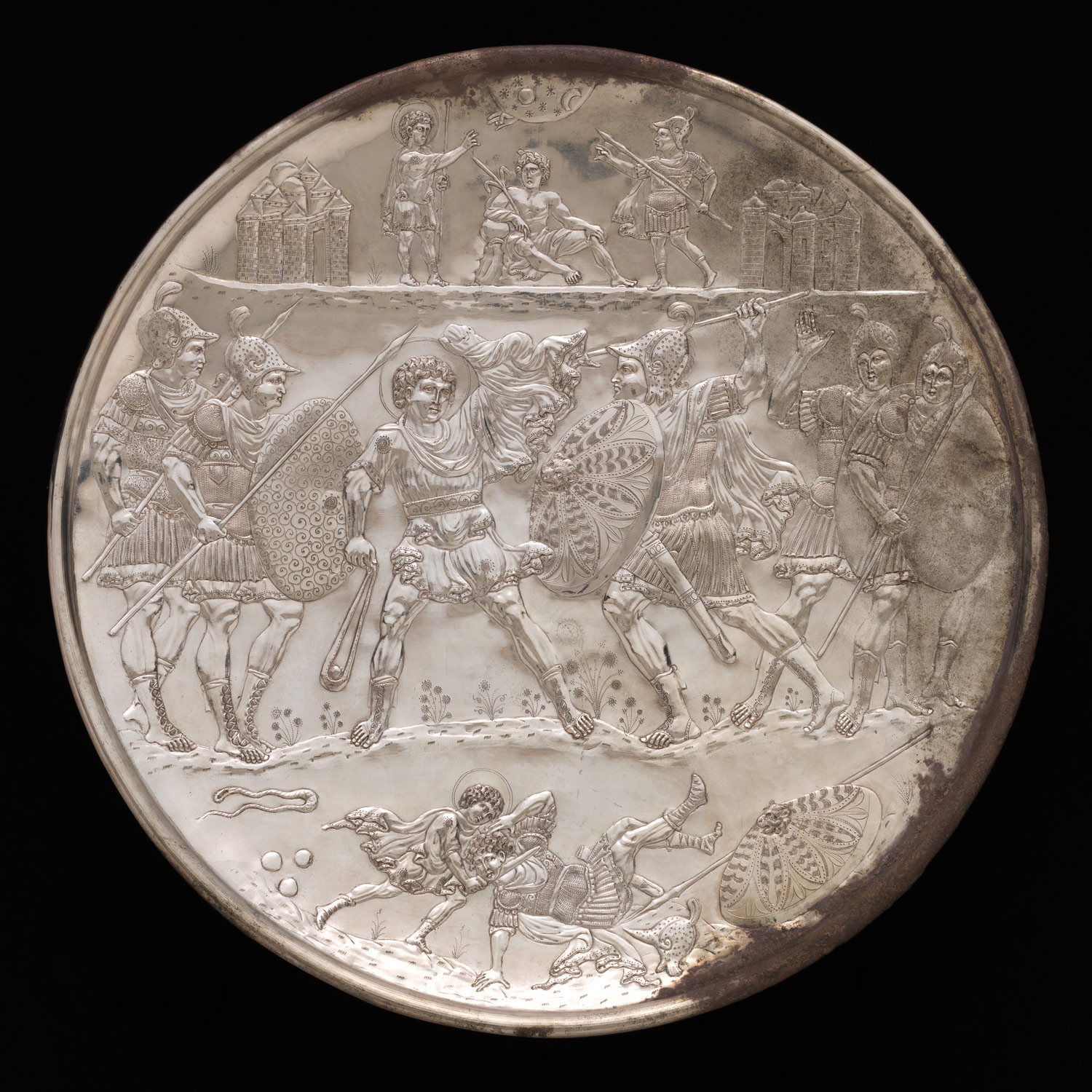 Plate With The Battle Of David And Goliath Work Of Art Heilbrunn