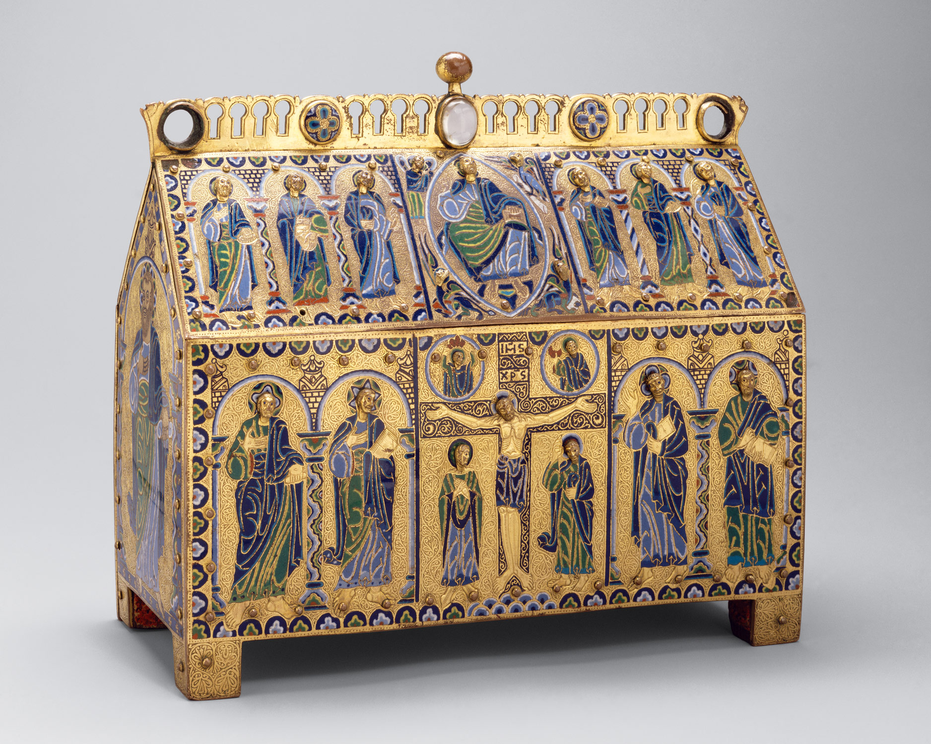Image result for Chasse with the Crucifixion and Christ in Majesty Date:ca. 1180–90