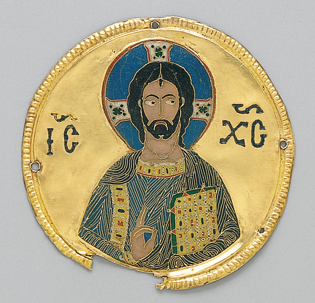 Medallion with Christ from an Icon Frame