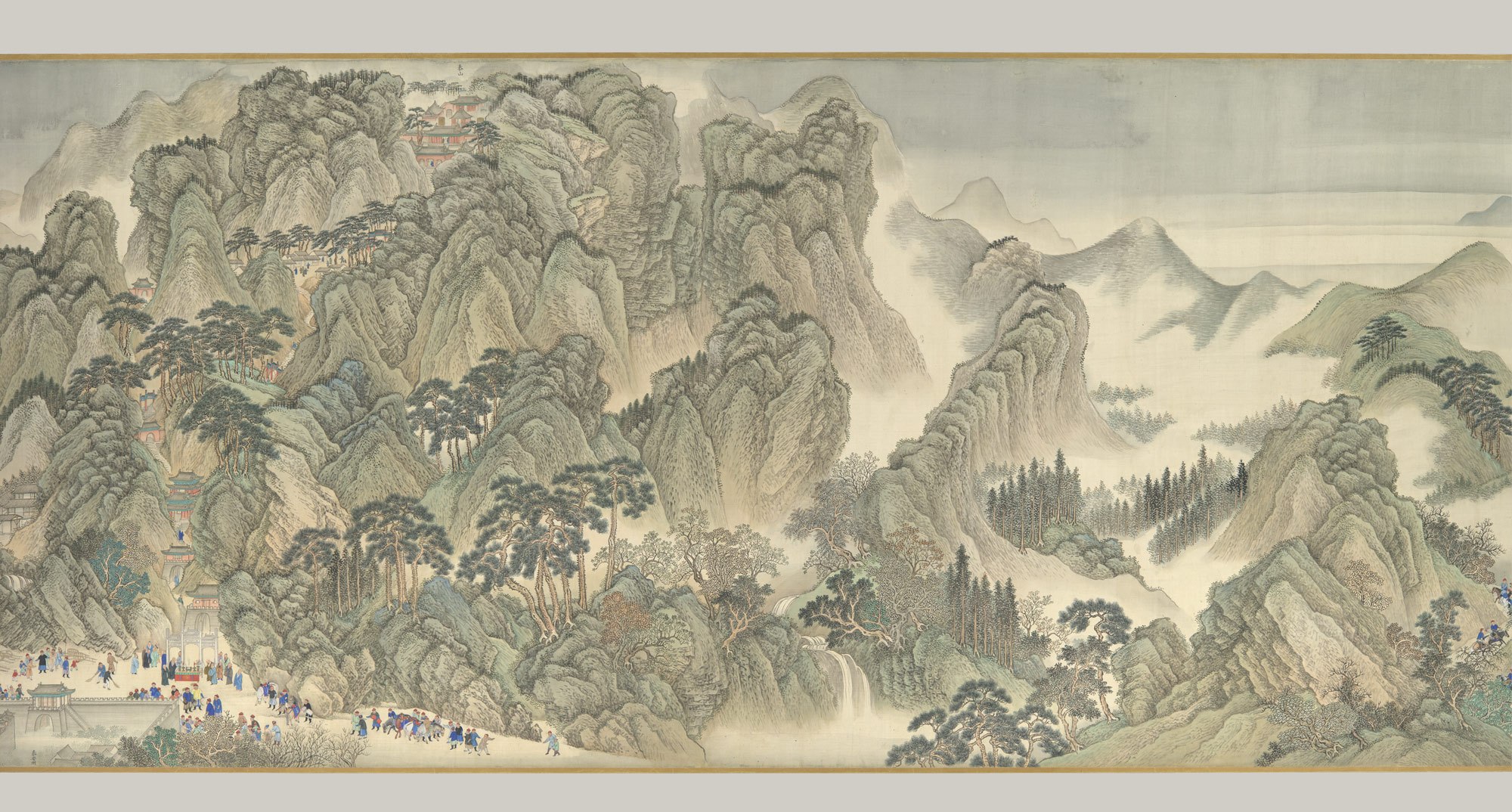 The Kangxi Emperors Southern Inspection Tour, Scroll Three: Jinan to Mount Tai