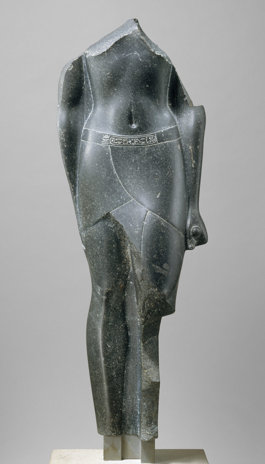 Torso of a Ptolemaic King, inscribed with cartouches of a late Ptolemy