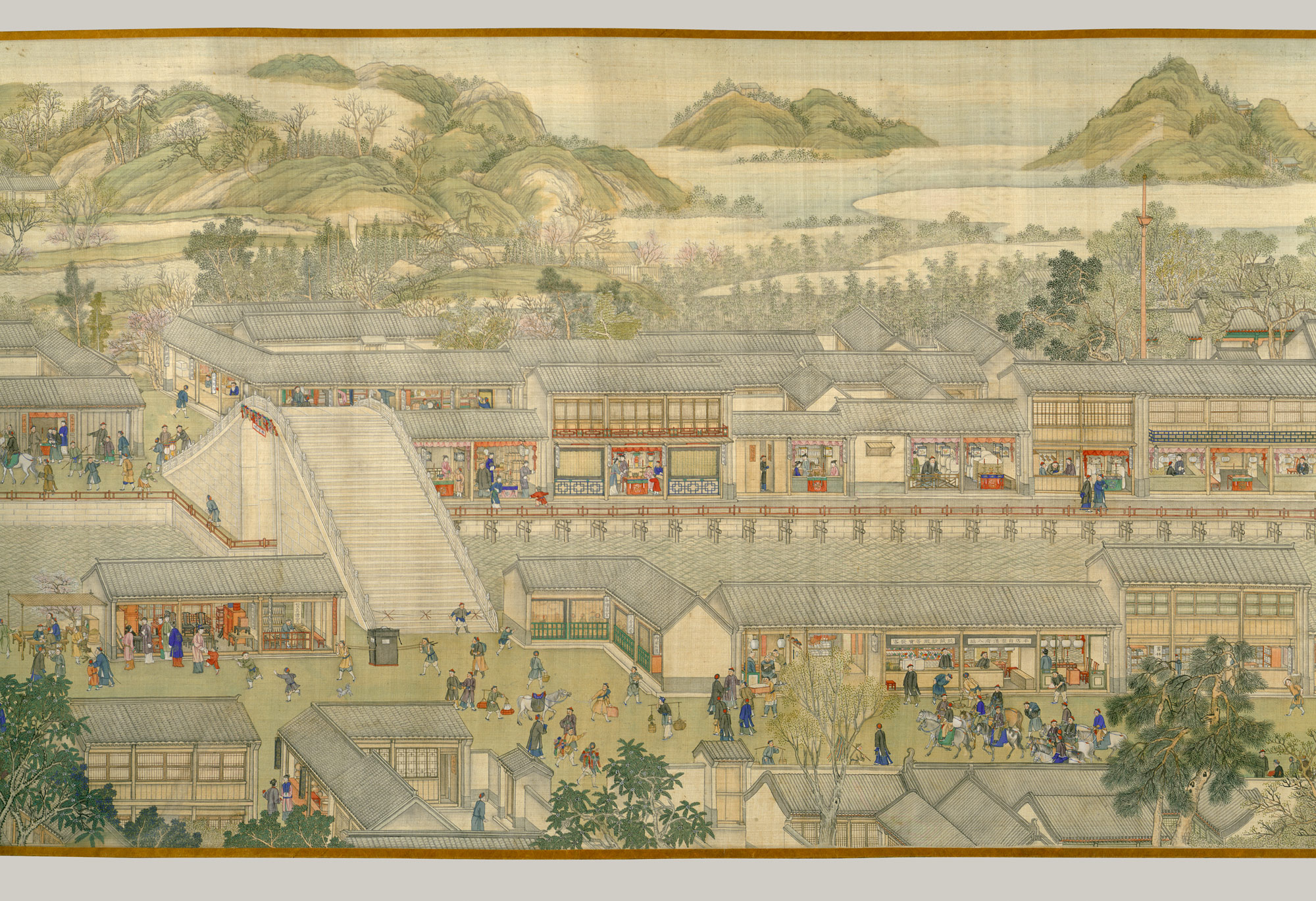 The Qianlong Emperors Southern Inspection Tour, Scroll Six: Entering Suzhou along the Grand Canal