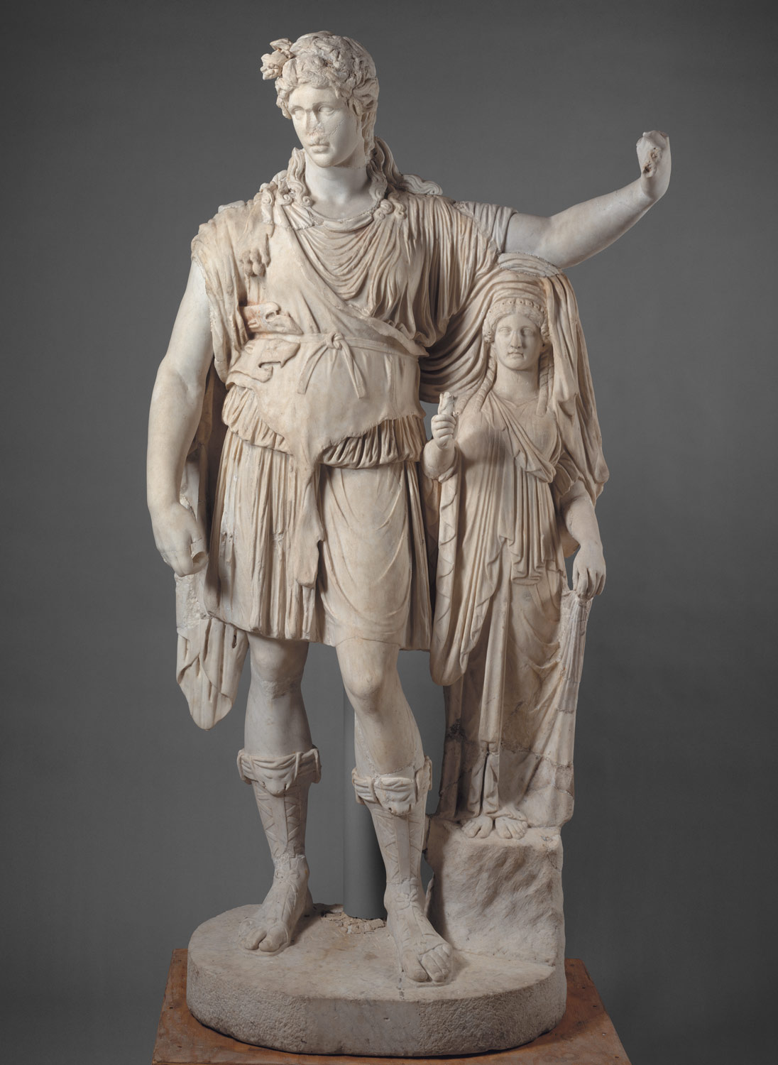 Statue of Dionysos leaning on a female figure (Hope Dionysos)