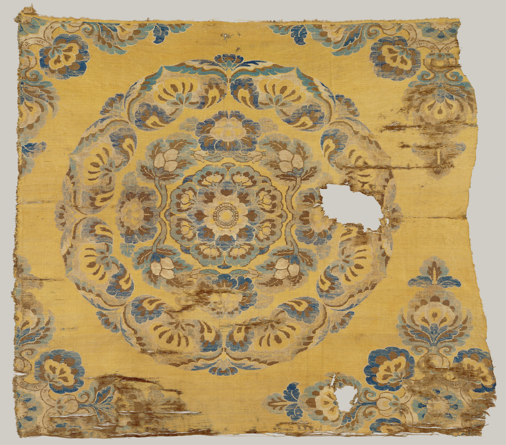 Textile with Floral Medallion