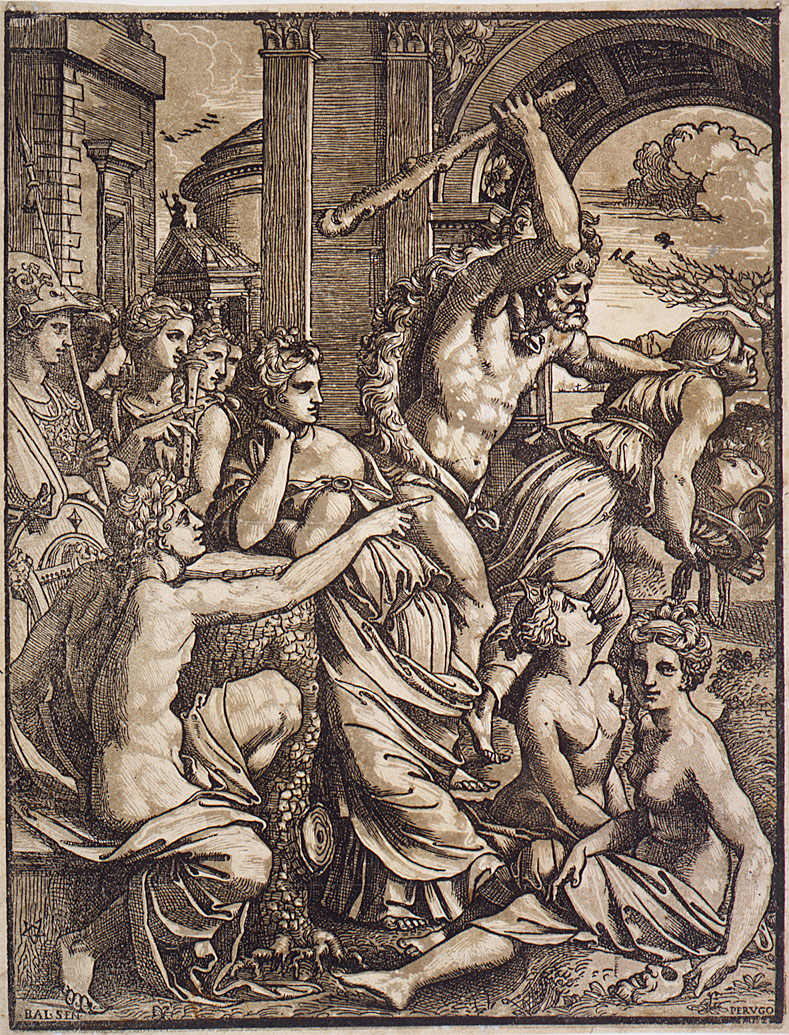 Hercules chasing Avarice from the Temple of the Muses