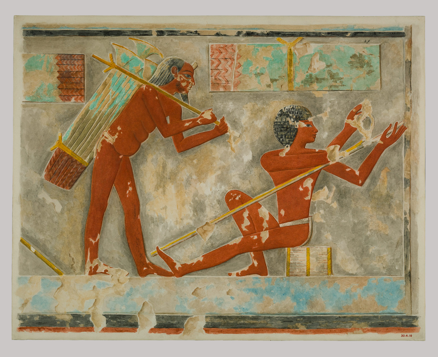 Men Splitting Papyrus, Tomb of Puyemre