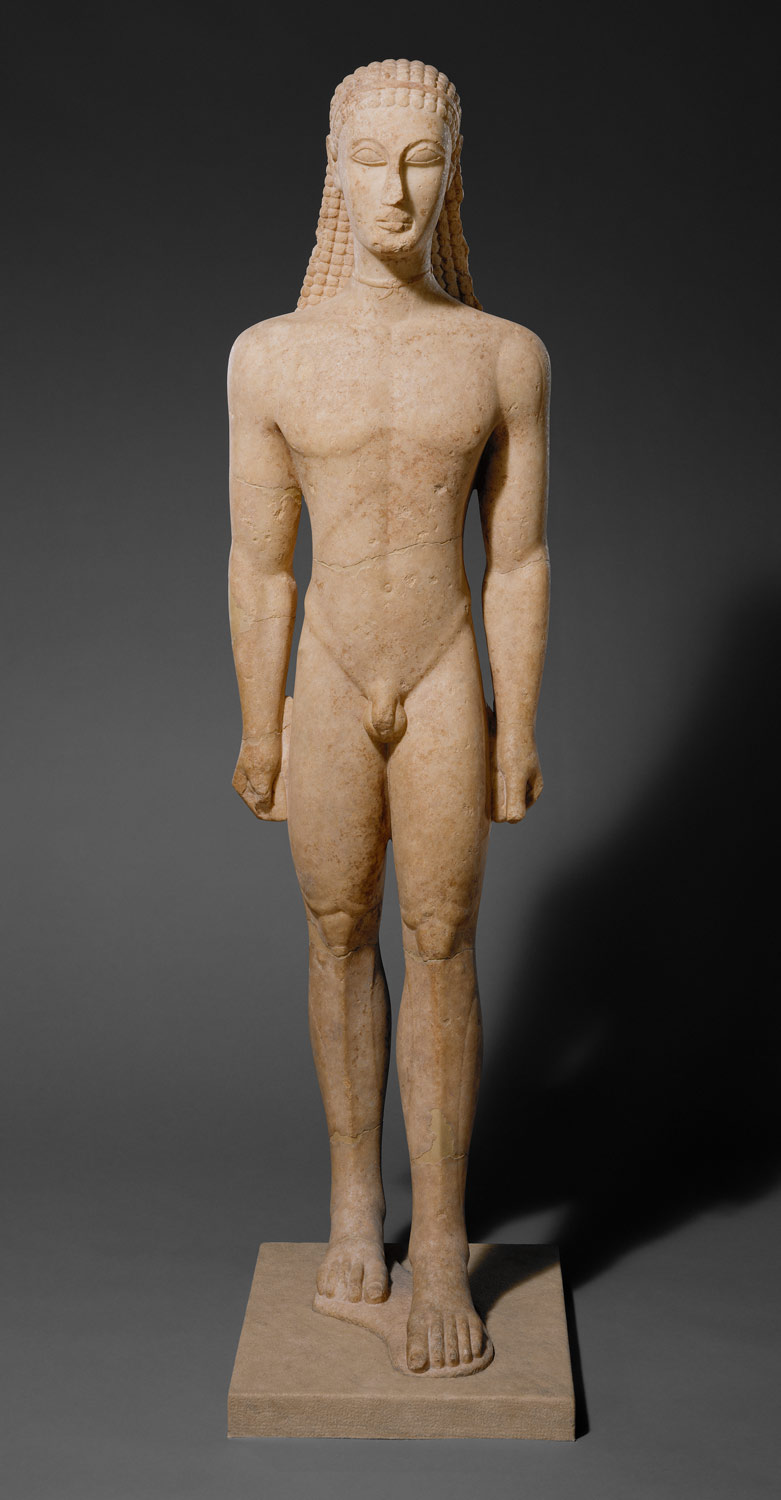 Marble statue of a kouros (youth)