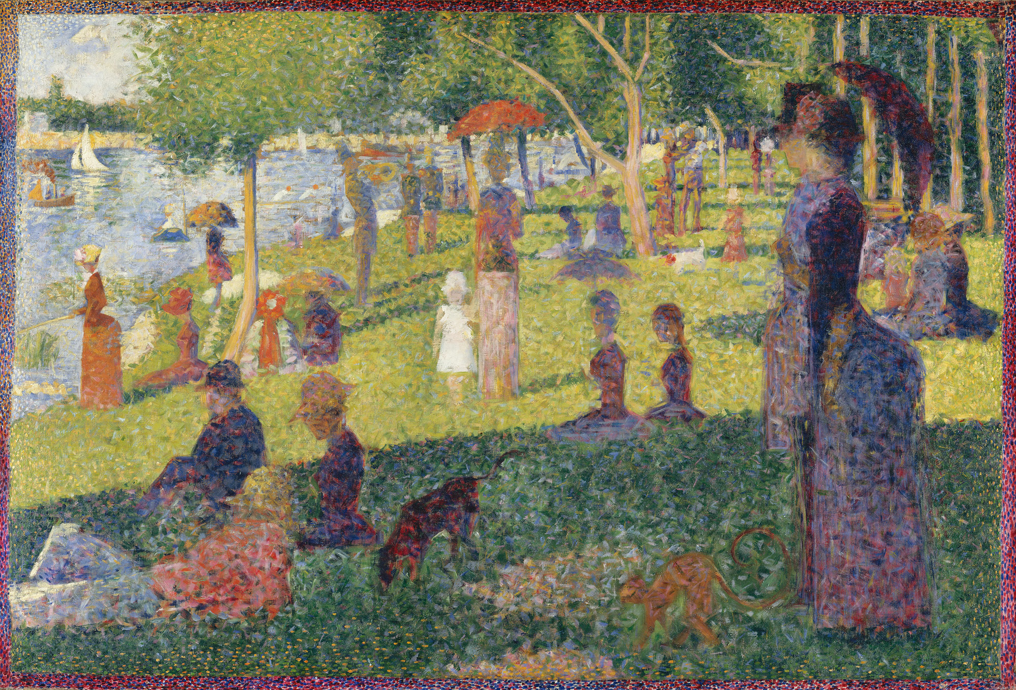 Resultado de imagen de "A Sunday afternoon on  the Island of La Grande Jatte" by Georges Seurat    (1884-6, Chicago)