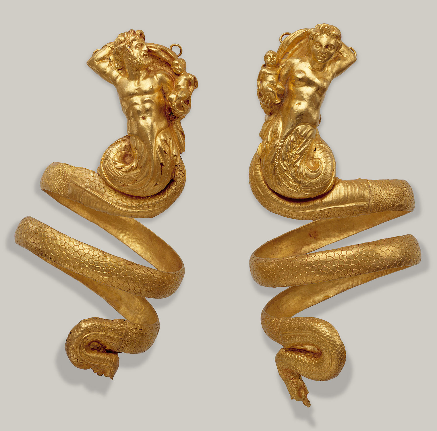 Pair of gold armbands