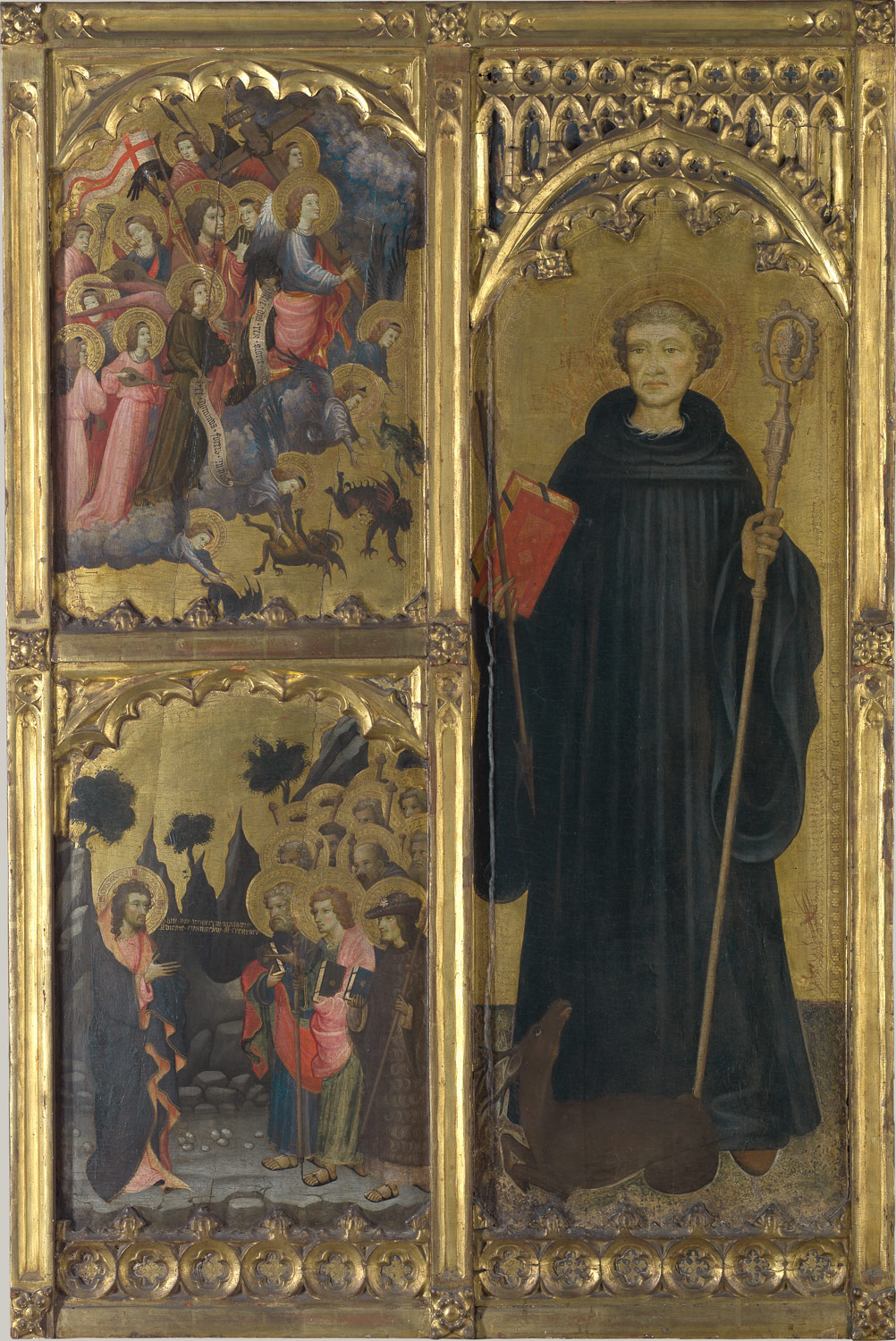 Saint Giles with Christ Triumphant over Satan and the Mission of the Apostles