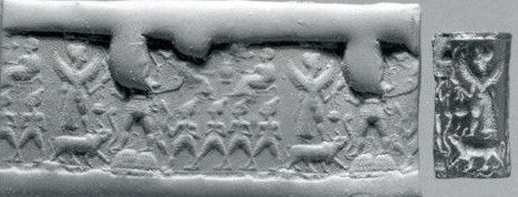 Cylinder seal, ca. 1720–1650 B.C. Syria (68.57.1)