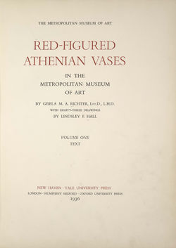 Red-Figured Athenian Vases in the Metropolitan Museum of Art, Vol. 1 and 2