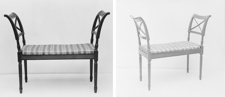 A pair of window benches donated by members of the Committee of the Bertha King Benkard Memorial Fund