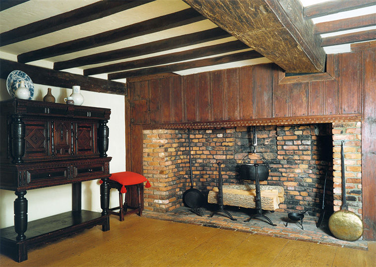 Fireplace wall in the Hart Room