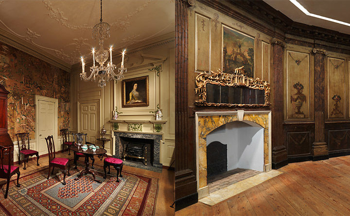 A composite image of the Powell Room and Marmion Room at The Met, both featured in this Timeline of Art History Essay