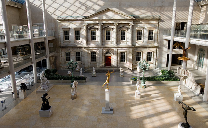 View of the Englehard Court at The Metropolitan Museum of Art.