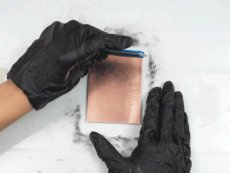 Drypoint Inking plate