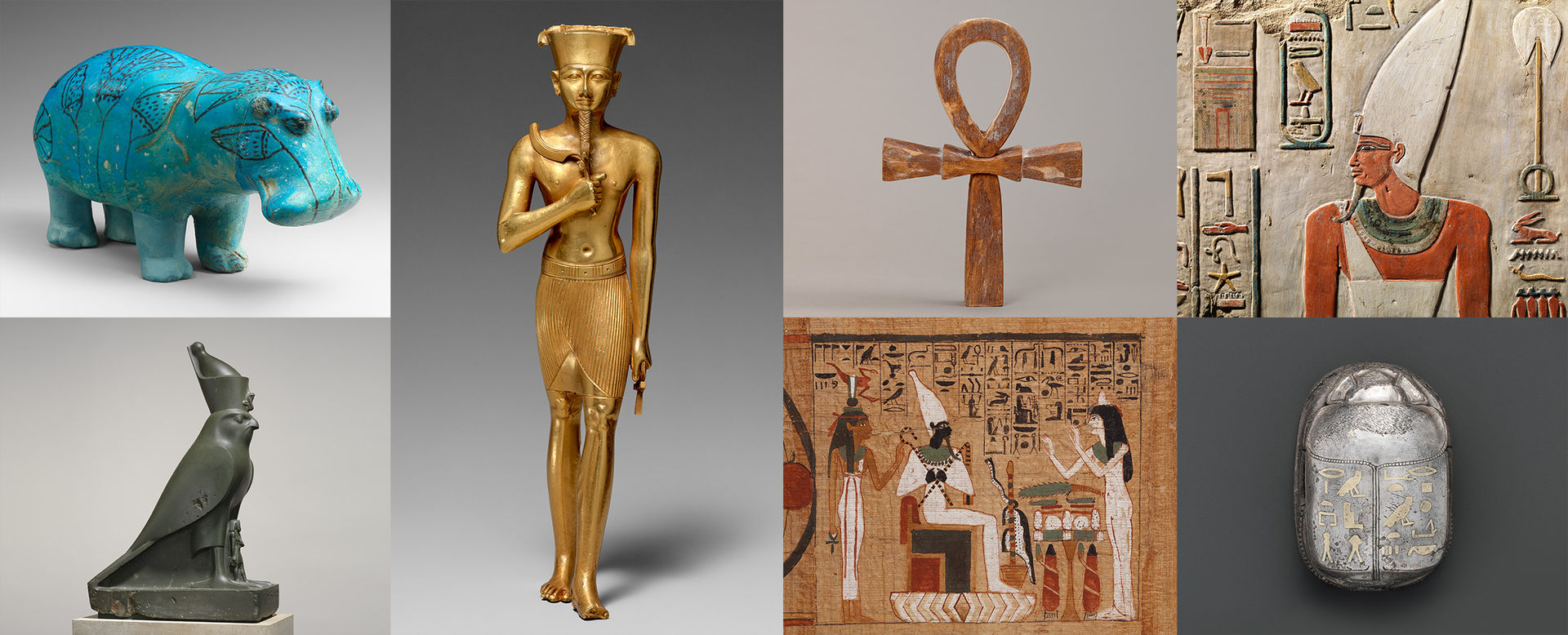 Seven artworks from the Egyptian collection